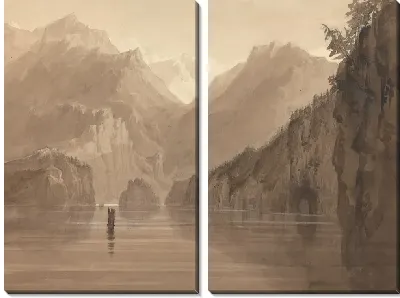 Картина Озеро в Норвегии