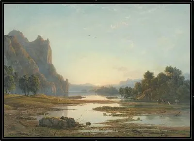 Закат над рекой