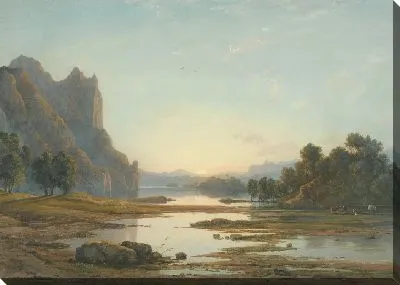 Картина Закат над рекой