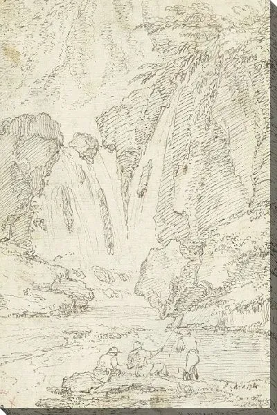 Картина Рыбаки у водопада