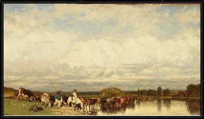 Коровы пересекают Форд