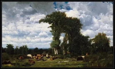 Картина Пейзаж со скотом в Лимузене