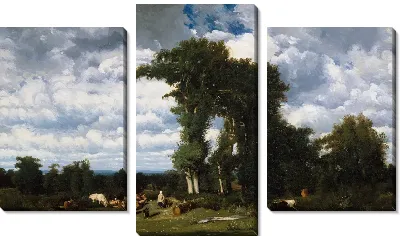 Пейзаж со скотом в Лимузене