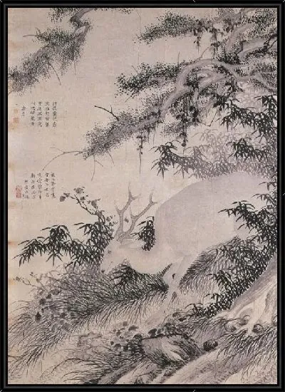 Картина Олень в горах