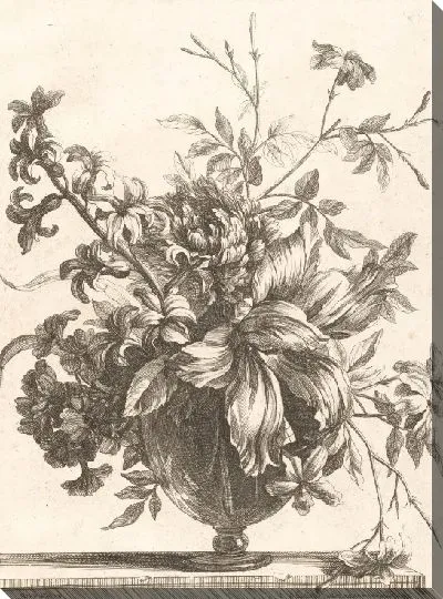 Картина [Цветы в стеклянной вазе]