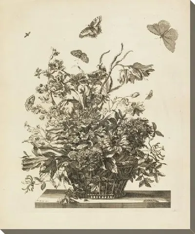 Картина Тарелка 10, из набора Цветы в корзине