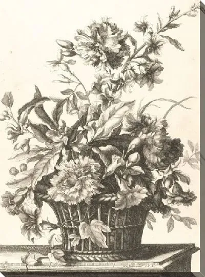 Картина Вертикальные корзины с цветами