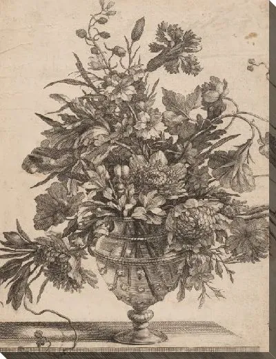 Картина [Цветы в стеклянной вазе]