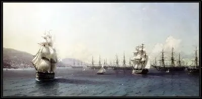 Картина Черноморский флот в Феодосии (Black Sea Fleet in Feodosia)
