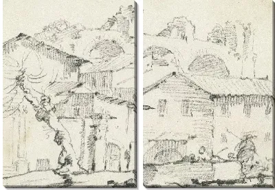 Дома на северной стороне Форума с Базиликой Максенция За