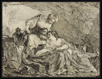 Картина Лот и его дочери