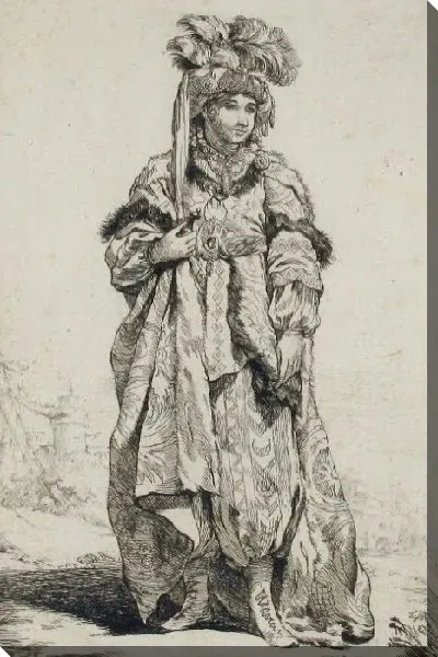 Картина Бланш и Ле Гранд Визир (Белая Султанесса и Великий Визирь) из серии «Караван султана в Мекке ...» (Караван султана, направляющегося в Мекку)