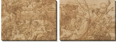 Картина Вакханал: прибытие в винный чан