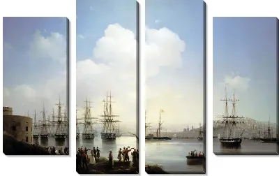 Картина Русская эскадра на Севастопольском рейде (Russian fleet at Sevastopol harbor)