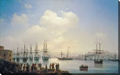 Русская эскадра на Севастопольском рейде (Russian fleet at Sevastopol harbor)