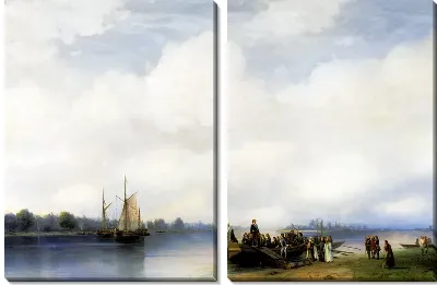 Картина Приезд Петра I на Неву (The arrival of Peter I on the Neva River )