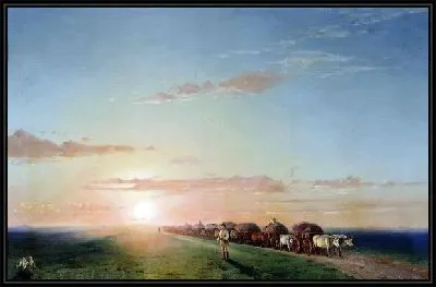 Обоз в степи (Carts in the wilderness)