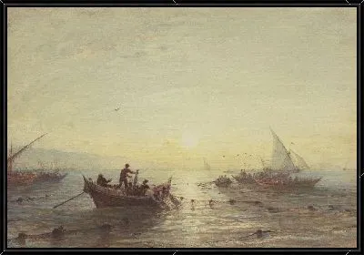 Ловля тунца на рассвете у побережья возле Марселя