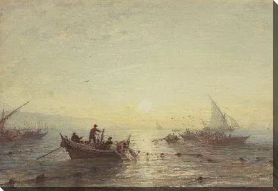 Ловля тунца на рассвете у побережья возле Марселя