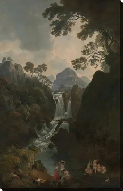 Картина Водопад с купальщиками