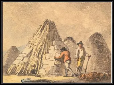 Картина Превращение в древесный уголь