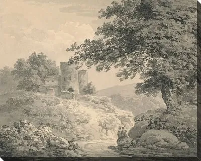 Картина Пейзаж с разрушенной башней