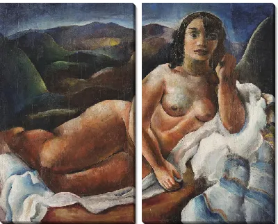 Картина Обнаженная женщина лежащая