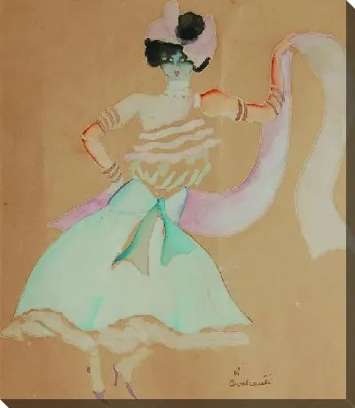 Картина Королева Пьеррета: Эскиз костюма к балету "Carnaval das Crianças Brasileiras" Вилья-Лобоса