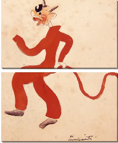 Картина «Кнут дьявола»: Эскиз костюма к балету «Карнавал дас Криансас Бразилейрас» на вилле Лобос