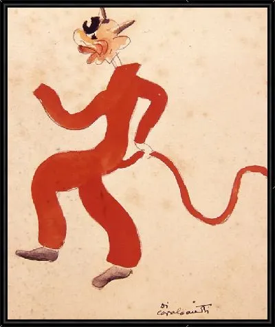 Картина «Кнут дьявола»: Эскиз костюма к балету «Карнавал дас Криансас Бразилейрас» на вилле Лобос