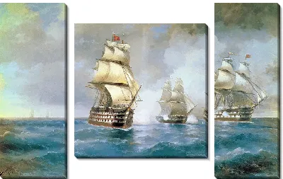 Бриг «Меркурий», атакованный двумя турецкими кораблями