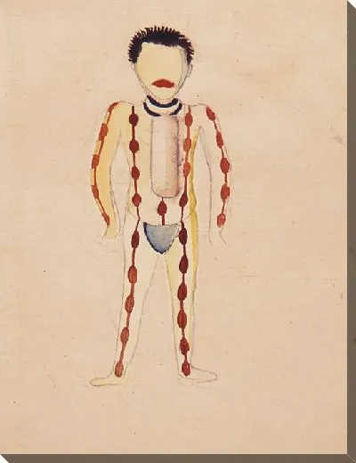 Картина Типо де Индио: Эскиз костюма к балету "Карнавал дас Криансас Бразилейрас" Виллы-Лобос