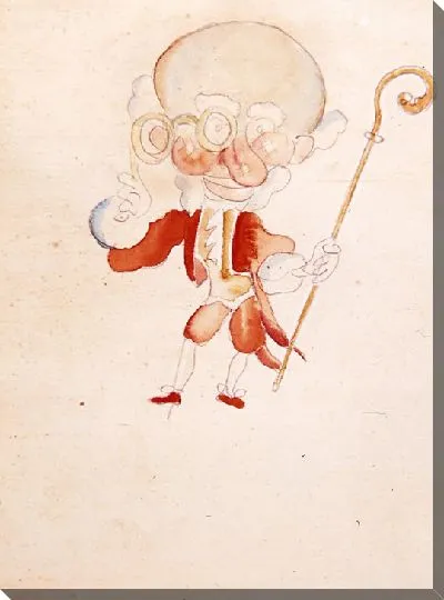 Картина Большая голова: Эскиз костюма к балету "Carnaval das Crianças Brasileiras" Вилья-Лобоса