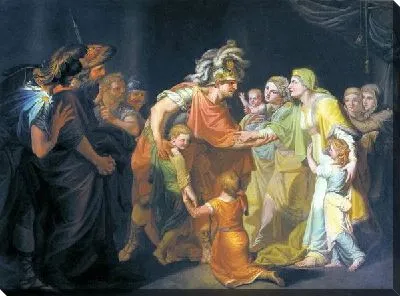 Великий князь Святослав, целующий мать и детей своих по возвращении с Дуная в Киев (Grand Prince Sviatoslav, kissing his mother and his children after returning from a Danube River in Kiev)