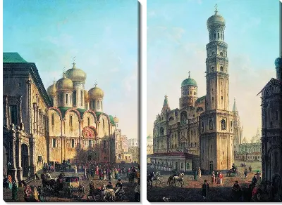 Картина Соборная площадь в Московском Кремле (Cathedral Square in Moscow Kremlin)