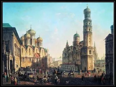 Картина Соборная площадь в Московском Кремле (Cathedral Square in Moscow Kremlin)