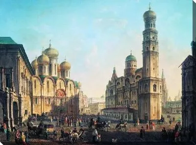 Картина Соборная площадь в Московском Кремле (Cathedral Square in Moscow Kremlin)