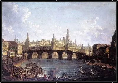 Картина Вид на Московский Кремль со стороны Каменного моста (View of the Moscow Kremlin from the Stone Bridge)
