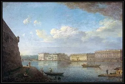 Вид Дворцовой набережной от Петропавловской крепости (View of Palace Embankment from the fortress)