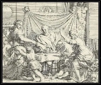 Картина Авраам и Сара за столом