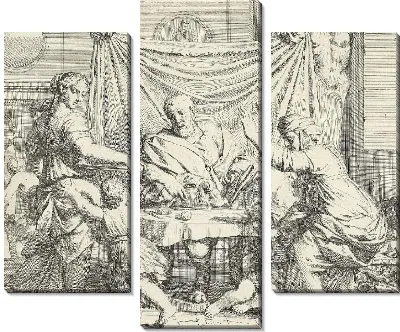 Авраам и Сара за столом