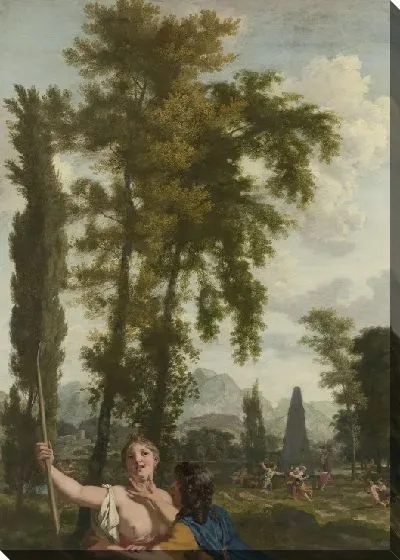 Картина Итальянский пейзаж с пастухом и пастушкой