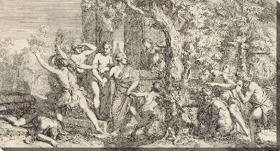 Картина Нимфы атакованы сатирами