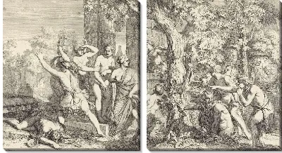 Картина Нимфы атакованы сатирами