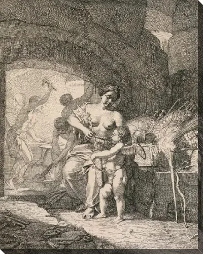 Картина Венера и Амур в Кузнице Вулкана