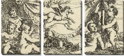 Картина Музыка путти с пегасом