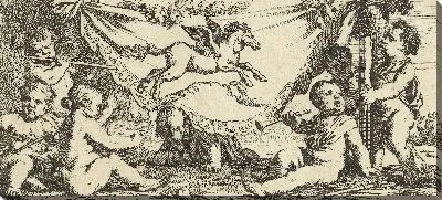 Картина Музыка путти с пегасом