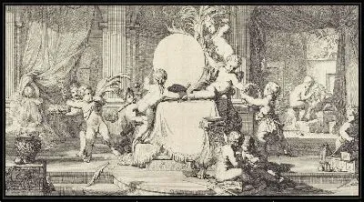 Картина Постамент украшен путти