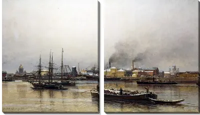 Картина Набережная Невы (Embankment of the Neva)