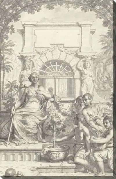 Картина Дизайн титульного листа книги о тропических растениях